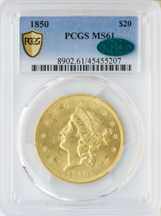 1850 $20 Liberty PCGS MS61 CAC 1850 $20 Liberty PCGS MS61 CAC
