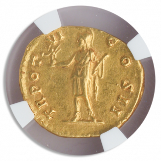 Roman Empire Mar. Aurelius Aureus NGC AU Str:5 Srf:4 7.3g Fine Style