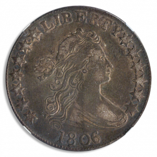 1806/5 Draped Bust Half Dollar NGC VF35 CAC 1806/5 Draped Bust Half Dollar NGC VF35 CAC