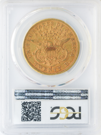 1866-S $20 Liberty With Motto PCGS XF40 CAC