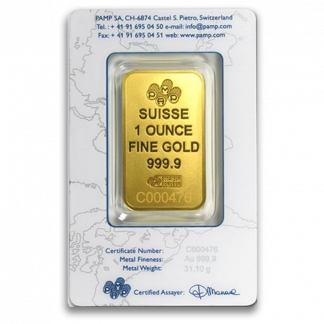 1 oz Pamp Suisse Gold Bar (With Assay, Types Vary, Conditions Vary) 1 oz Pamp Suisse Gold Bar (With Assay, Types Vary, Conditions Vary)