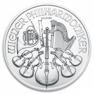 Any Date 1 oz Austrian Silver Philharmonic Coin (BU, Dates Vary)