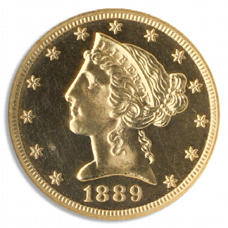 1889 $5 Liberty NGC PR65 Cameo CAC