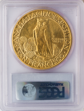 1915-S $50 Panama Pacific Round PCGS MS63 CAC 1915-S $50 Panama Pacific Round PCGS MS63 CAC
