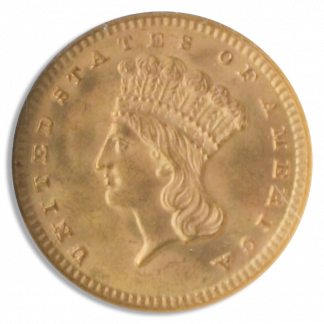 1889 $1 Gold NGC MS67 1889 $1 Gold NGC MS67