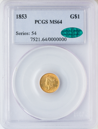 $1 Gold Type 1 Certified MS64 CAC (Dates/Types Vary) $1 Gold Type 1 Certified MS64 CAC (Dates/Types Vary)