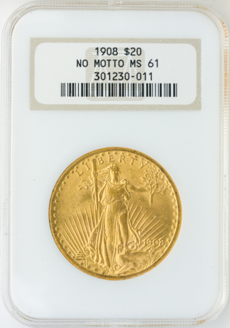 $20 Saint Gaudens Certified MS61