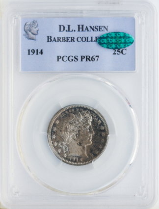 1914 Barber Quarter PCGS PR67 CAC Cameo 1914 Barber Quarter PCGS PR67 CAC Cameo