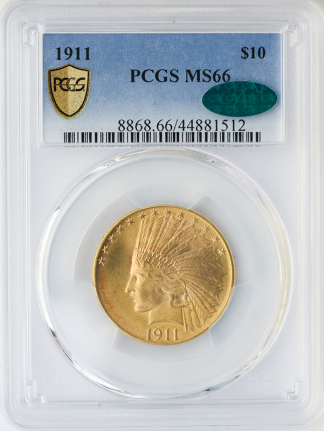 1911 $10 Indian PCGS MS66 CAC