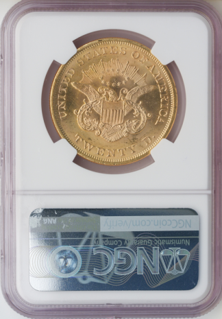 1865 $20 Liberty S.S. Republic NGC MS64 CAC + 1865 $20 Liberty S.S. Republic NGC MS64 CAC +