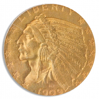 1909-O $5 Indian PCGS MS61