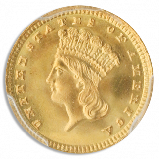 $1 GOLD 1881 PCGS