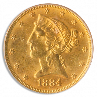 1884 $5 Liberty PCGS MS63 CAC 1884 $5 Liberty PCGS MS63 CAC