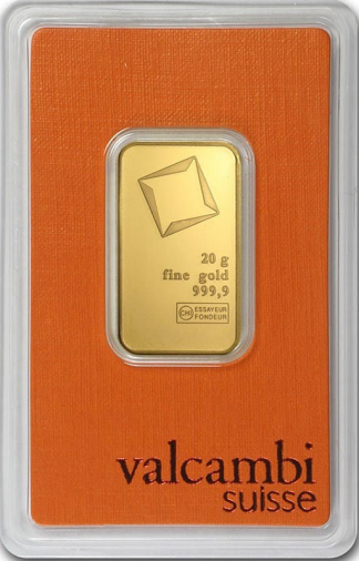 Gold Bar - 20 Gram - Valcambi