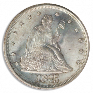 1875-S 20 Cent Piece PCGS MS66 CAC 1875-S 20 Cent Piece PCGS MS66 CAC