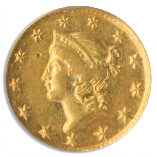 1850-D Gold $1 PCGS AU50