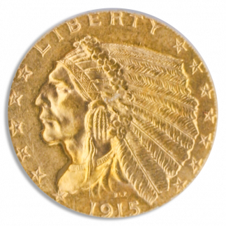 1915 $2 1/2 Indian PCGS MS64 CAC 1915 $2 1/2 Indian PCGS MS64 CAC
