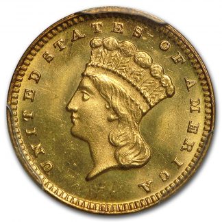 $1 Gold Type 3 MS65 CERTIFIED