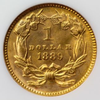 $1 Gold Type 3 MS65 CERTIFIED