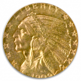 $5 Indian Certified MS62 (Dates/Types Vary)