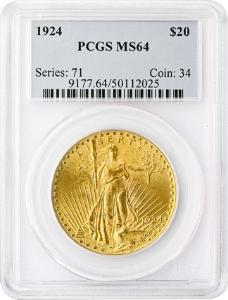$20 Saint Gaudens Certified MS64 (Dates/Types Vary) $20 Saint Gaudens Certified MS64 (Dates/Types Vary)