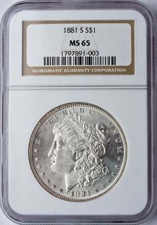 Morgan $1 Certified MS65 (Dates/Types Vary)