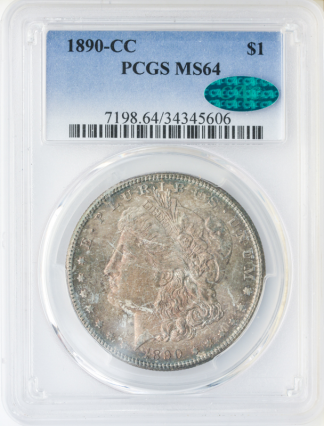 1890-CC Morgan $1 PCGS MS64 CAC 1890-CC Morgan $1 PCGS MS64 CAC
