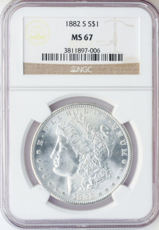1882-S Morgan $1 NGC MS67 1882-S Morgan $1 NGC MS67