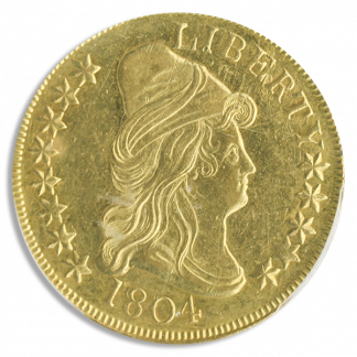 1804 $10 Draped Bust PCGS AU58 CAC + 1804 $10 Draped Bust PCGS AU58 CAC +