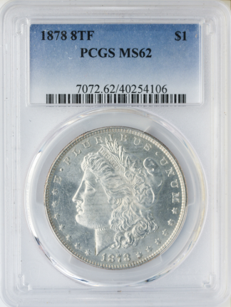 1878 Morgan $1 8 Tail Feathers PCGS MS62 1878 Morgan $1 8 Tail Feathers PCGS MS62