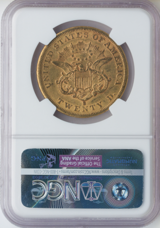 1860-S $20 Liberty NGC AU58 CAC