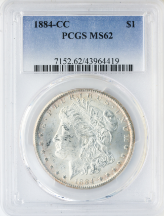 1884-CC Morgan $1 PCGS MS62