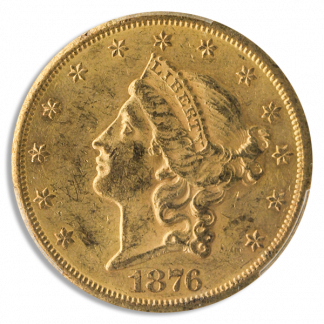 1876-CC $20 Liberty PCGS MS61