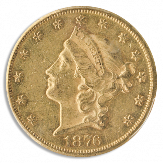 1876-CC $20 Liberty PCGS AU58
