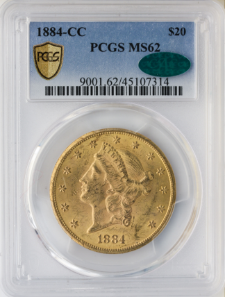 1884-CC $20 Liberty PCGS MS62 CAC 1884-CC $20 Liberty PCGS MS62 CAC