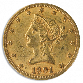 1891-CC $10 Liberty PCGS AU58 CAC 1891-CC $10 Liberty PCGS AU58 CAC