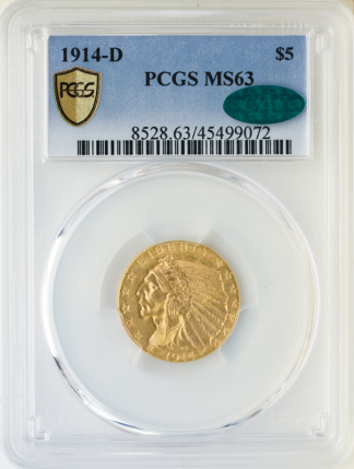 1914-D $5 Indian PCGS MS563 1914-D $5 Indian PCGS MS563