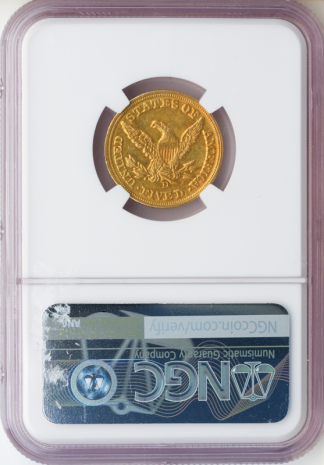 1848-D $5 Liberty NGC AU55 CAC