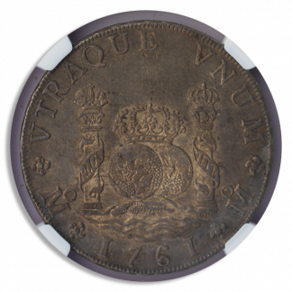 1761 8 Reales Mexico Pillar $1 NGC AU58 1761 8 Reales Mexico Pillar $1 NGC AU58