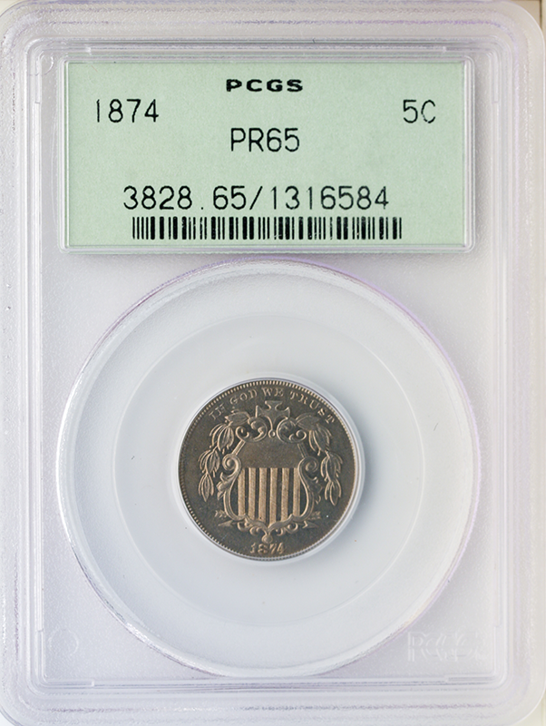 1974 Shield Nickel PCGS PR65