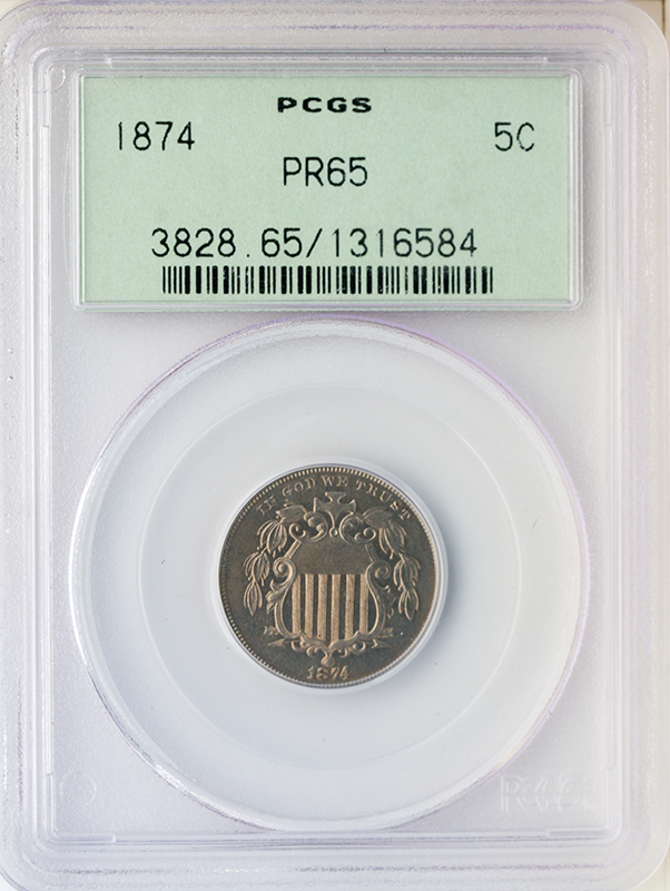 1974 Shield Nickel PCGS PR65 1974 Shield Nickel PCGS PR65