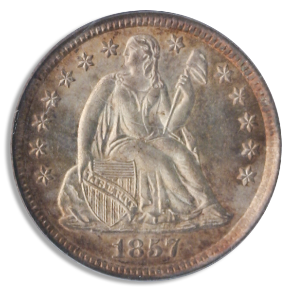 1857-O Seated Liberty Dime PCGS MS66 CAC 1857-O Seated Liberty Dime PCGS MS66 CAC