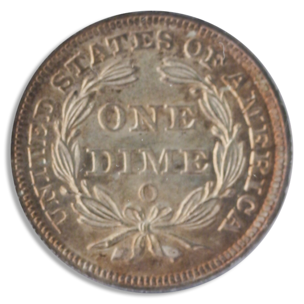 1857-O Seated Liberty Dime PCGS MS66 CAC