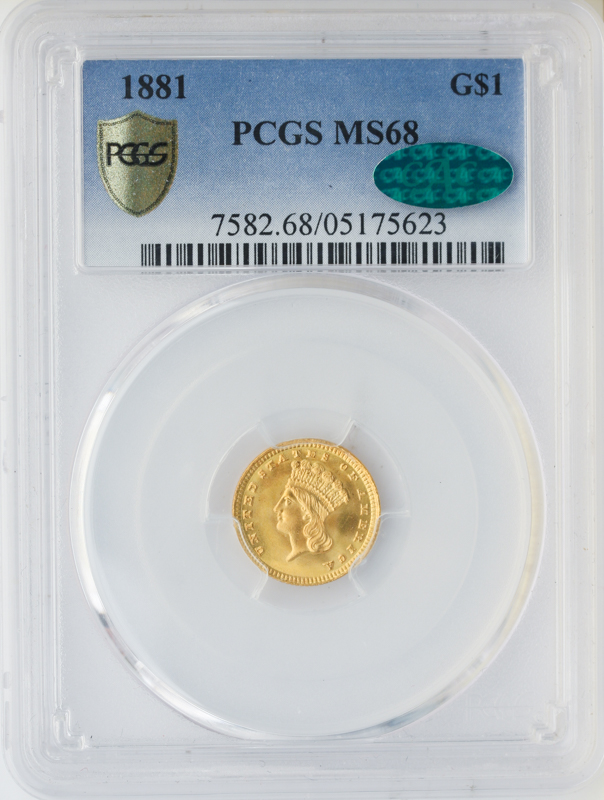 $1 GOLD 1881 PCGS $1 GOLD 1881 PCGS