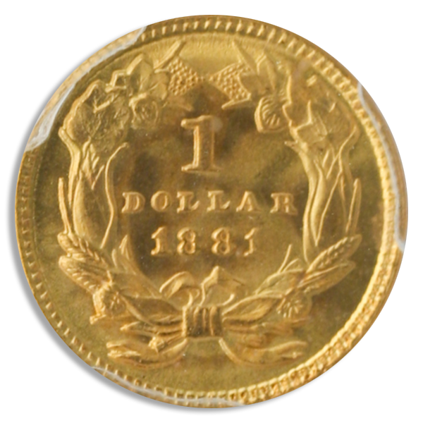 $1 GOLD 1881 PCGS $1 GOLD 1881 PCGS