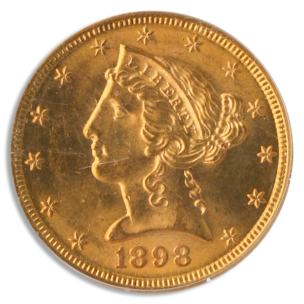1898-S $5 Liberty PCGS MD65