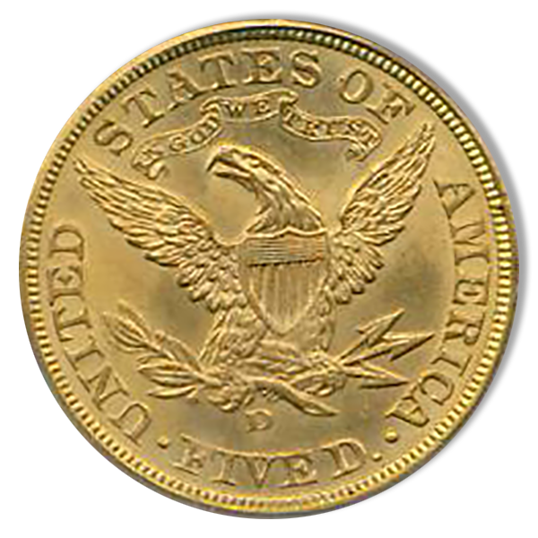 1907-D $5 Liberty PCGS MS66