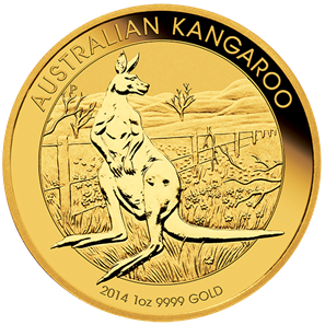 1 oz Australian Gold Kangaroo Coin (Dates Vary, BU)