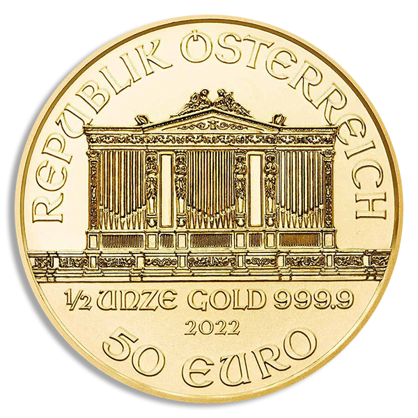 2022 1/2 oz. Austrian Gold Philharmonic (BU)
