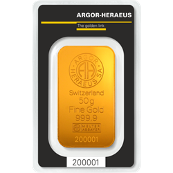 Gold Bar-50 Gram Argor-Heraeus